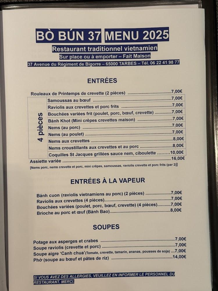 Restaurant Bo Bun 37 - Menu Image 1